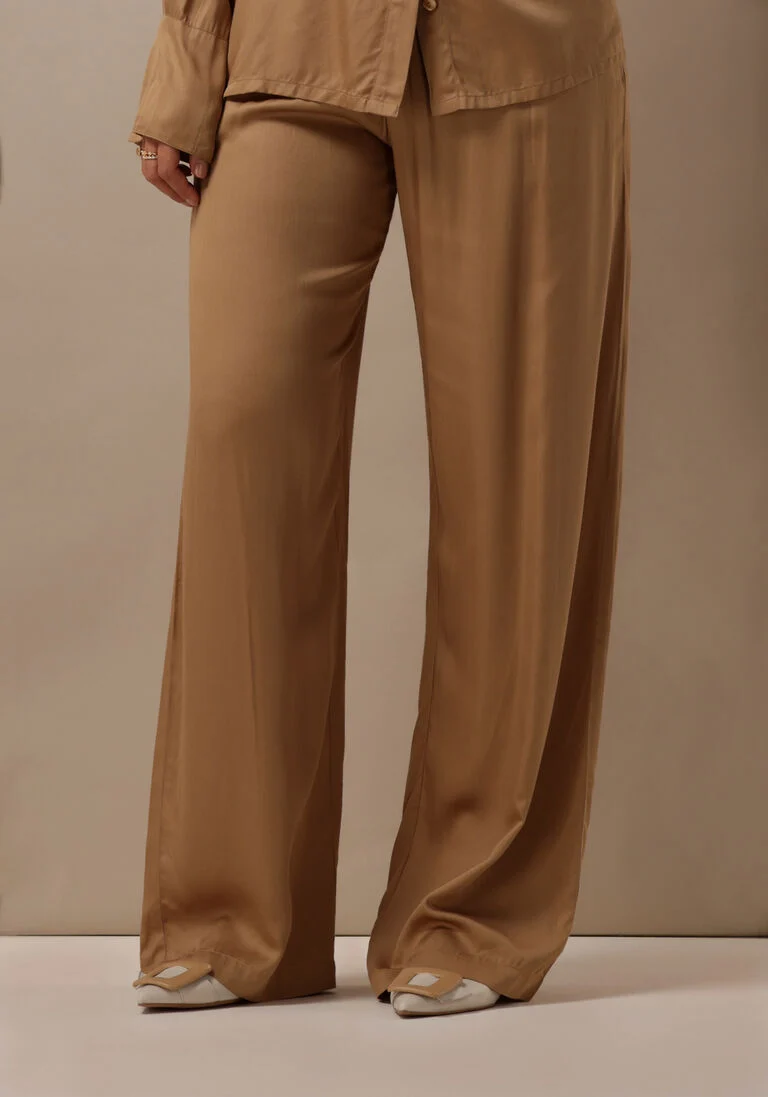 OMODA ATELIER beige omoda atelier wijde broek x kae