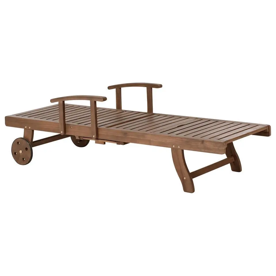 AMANTEA PREMIUM II - Tuinligstoel - Taupe - Acaciahout