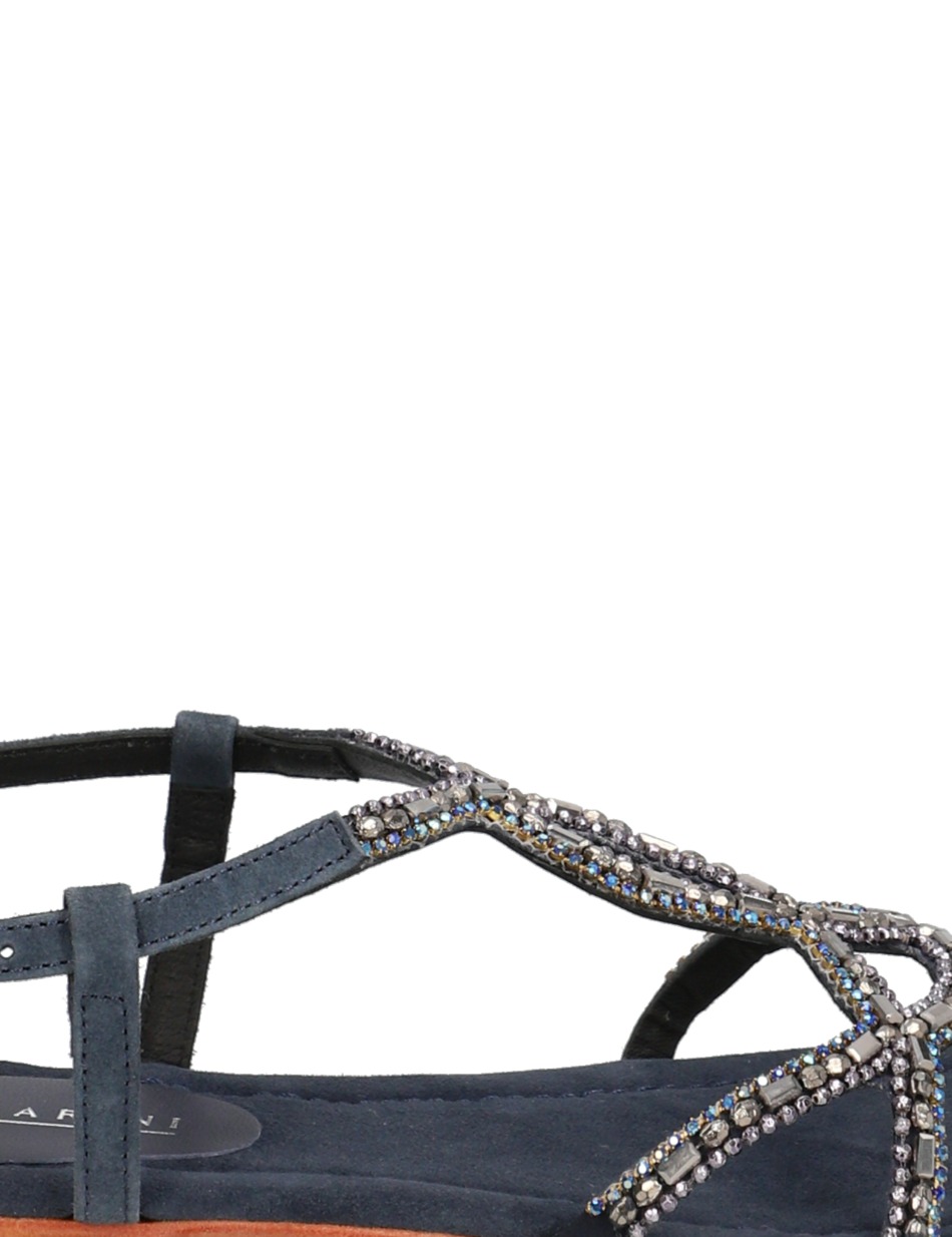 Veloursleder Sandale