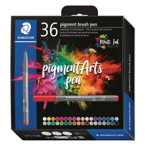STAEDTLER® pigment arts pen brush 371, 36er-Set