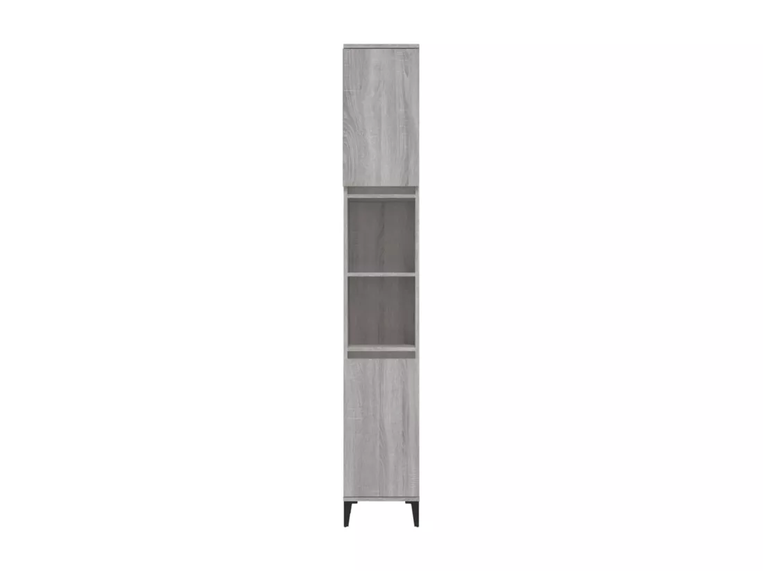 Armoire de bain sonoma gris 30x30x190 cm bois d'ingénierie