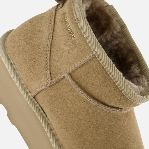 S.Oliver Plateau Gevoerde boots beige Suede