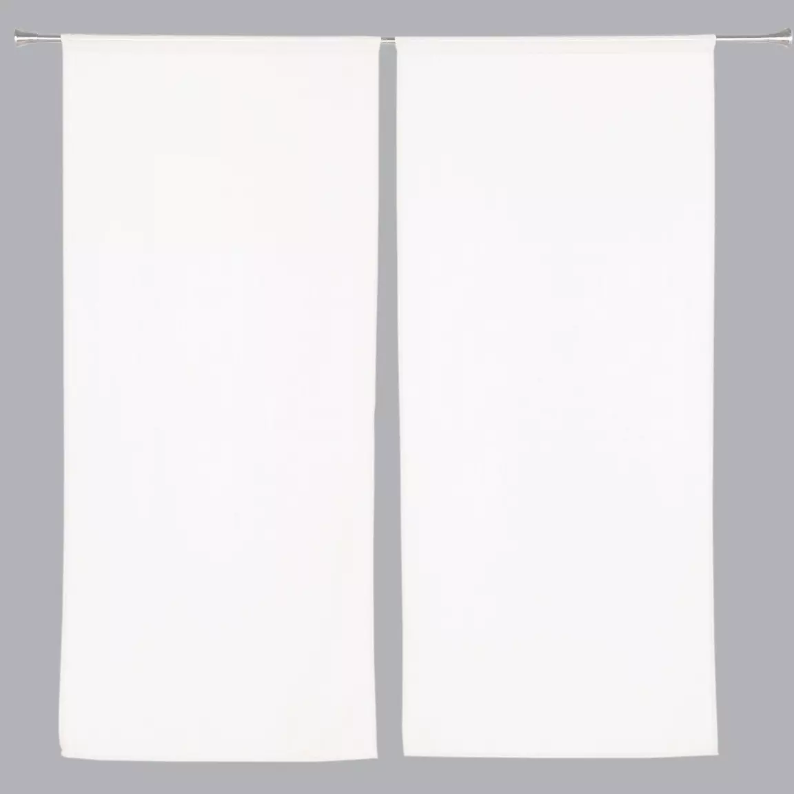 Paire de voilages (45 x 120 cm) Etamine givrée Blanc