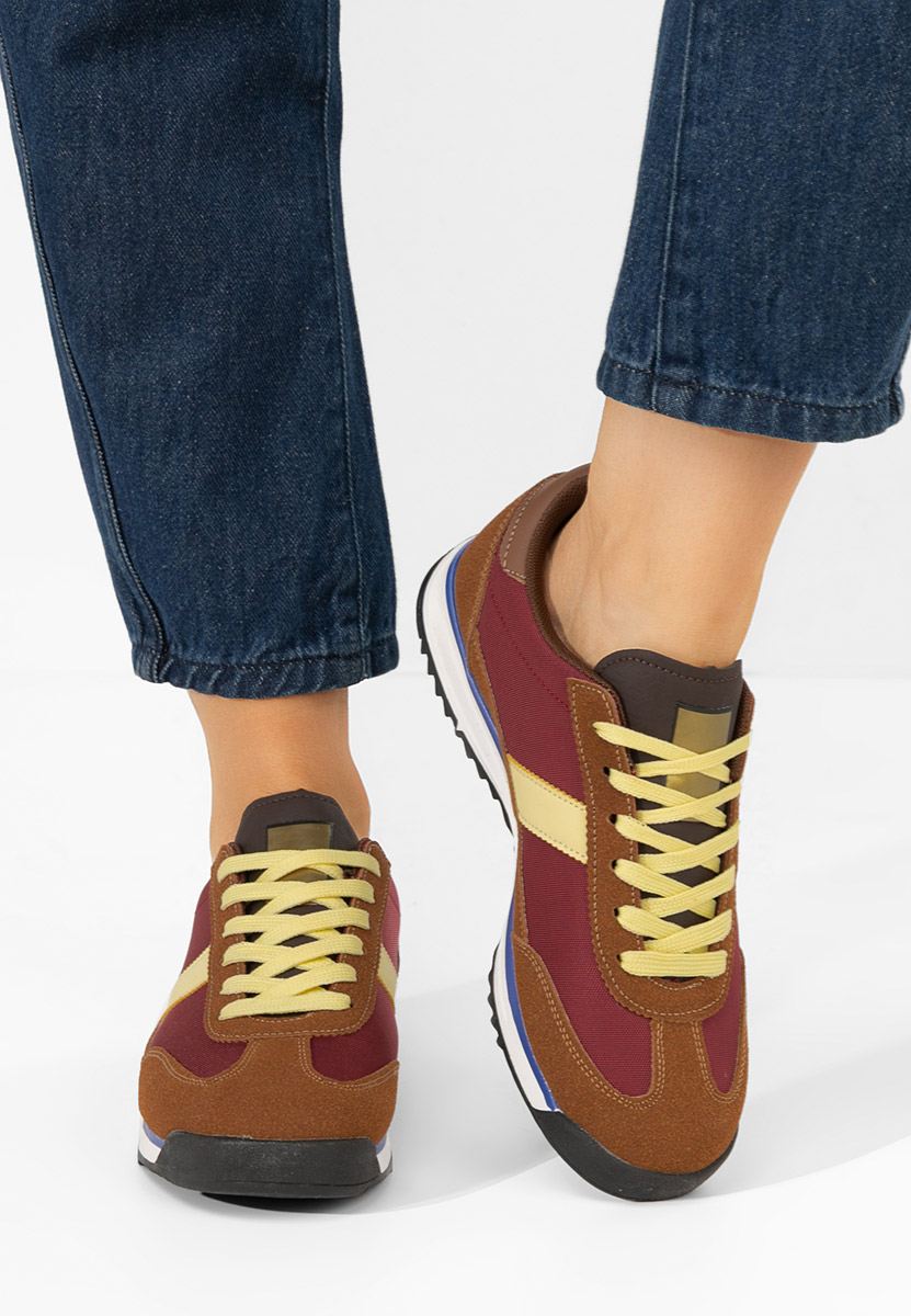 Baskets pour femme bordeaux Nichita bordo
