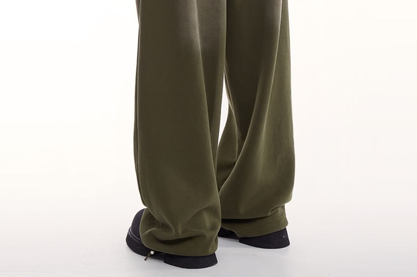 Rosesand - Lage taille gewassen losse joggingbroek met wijde pijpen