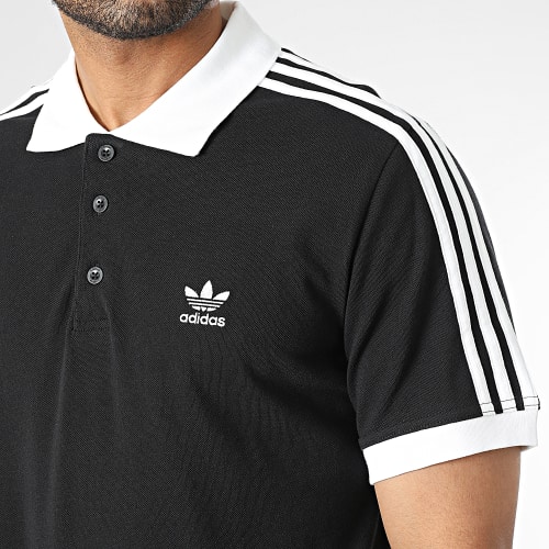 Polo Manches Courtes A Bandes 3 Stripes IL2501 Noir