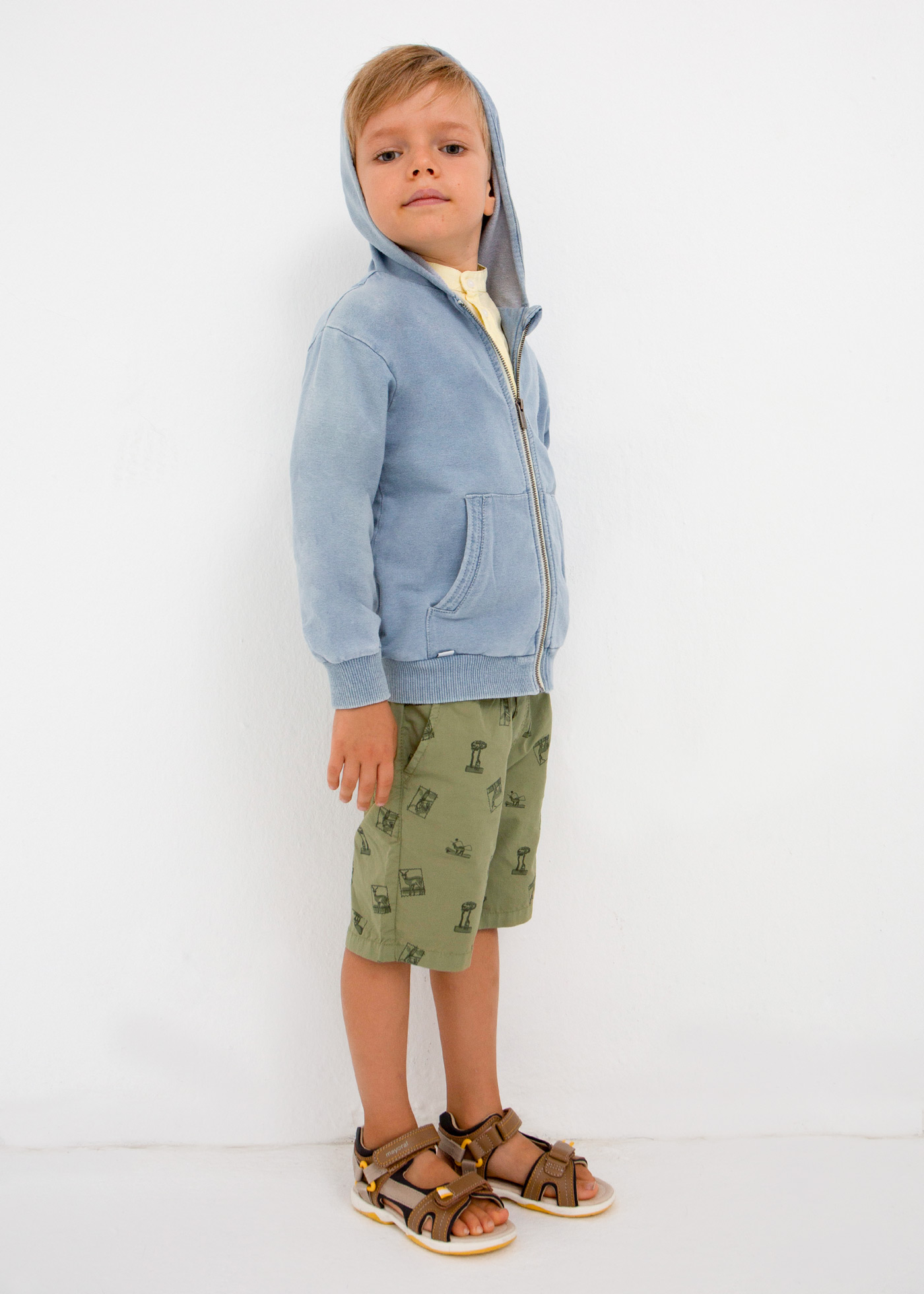 Bermudas de algodão estampadas para meninos