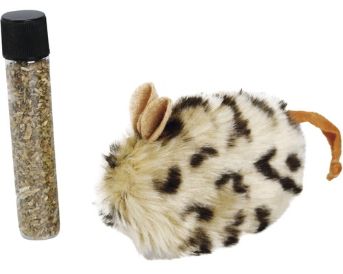 Karlie pluchen muis kattenspeeltje met kattenkruid, 10 cm