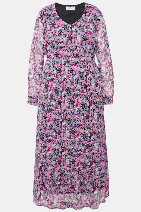 Maxikleid, A-Line, Millefleur