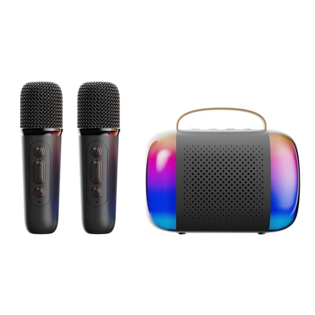Y5-Dobbelt Mikrofon Karaoke Maskine med Bluetooth Højttaler