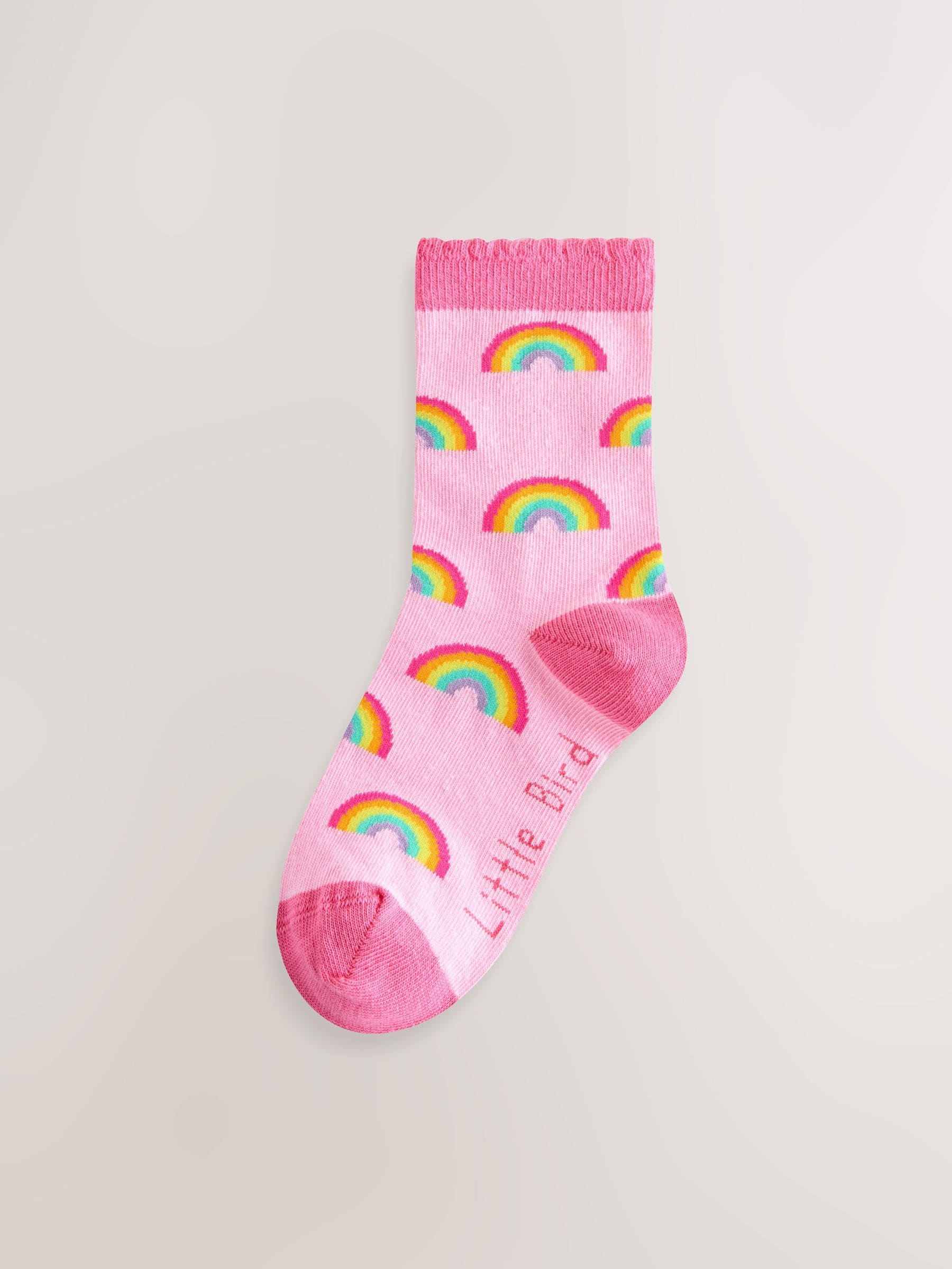 Little Bird by Jools Oliver set van 5 paar sokken met regenboogprint