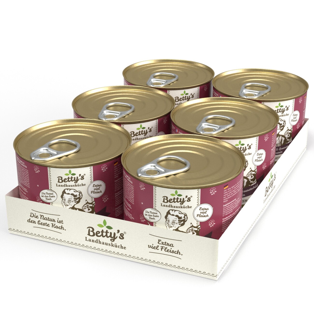 Betty's Landhausküche mit Truthahn & Borretschöl 6x200 g