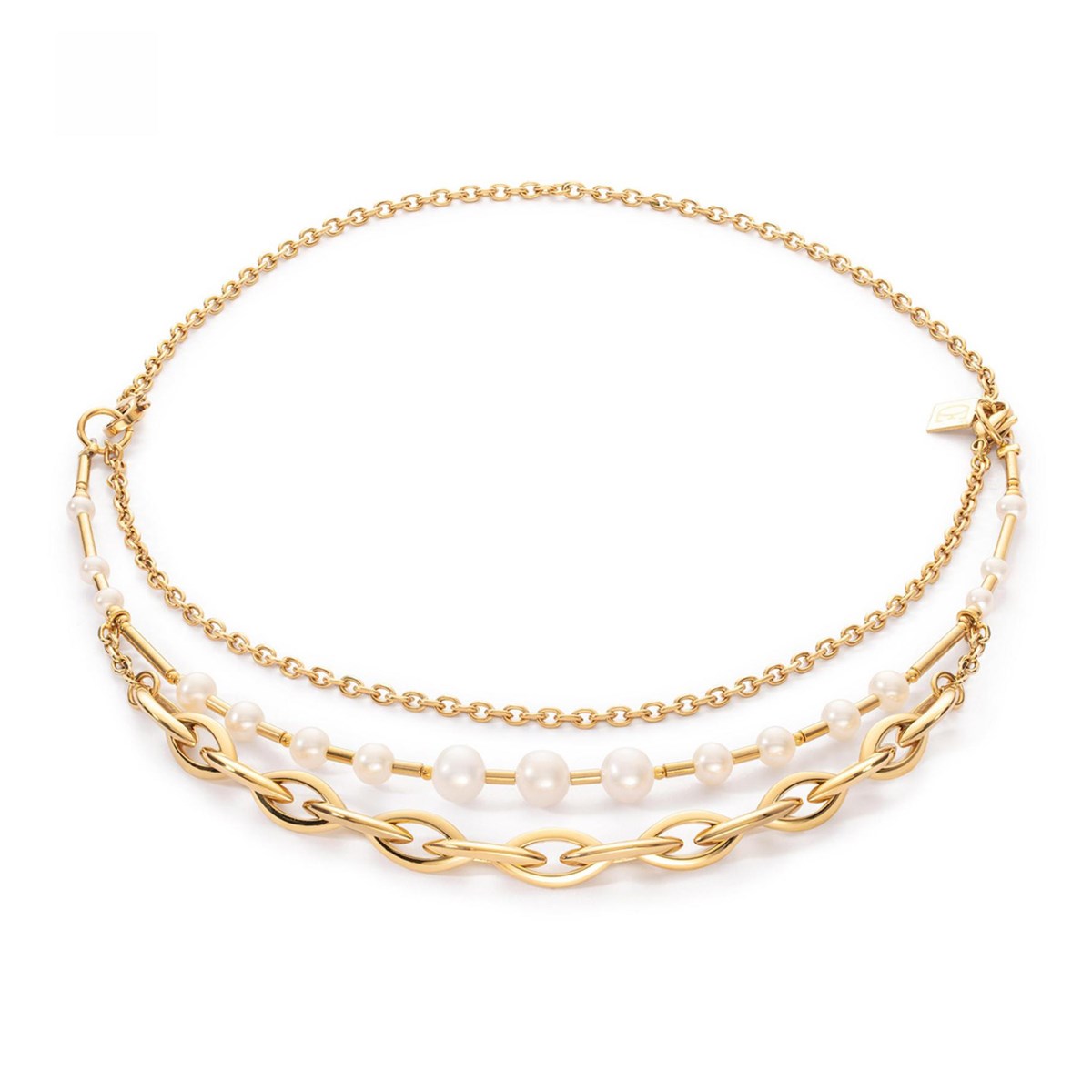 Collier multirangs Coeur de Lion Chunky Chainacier doré