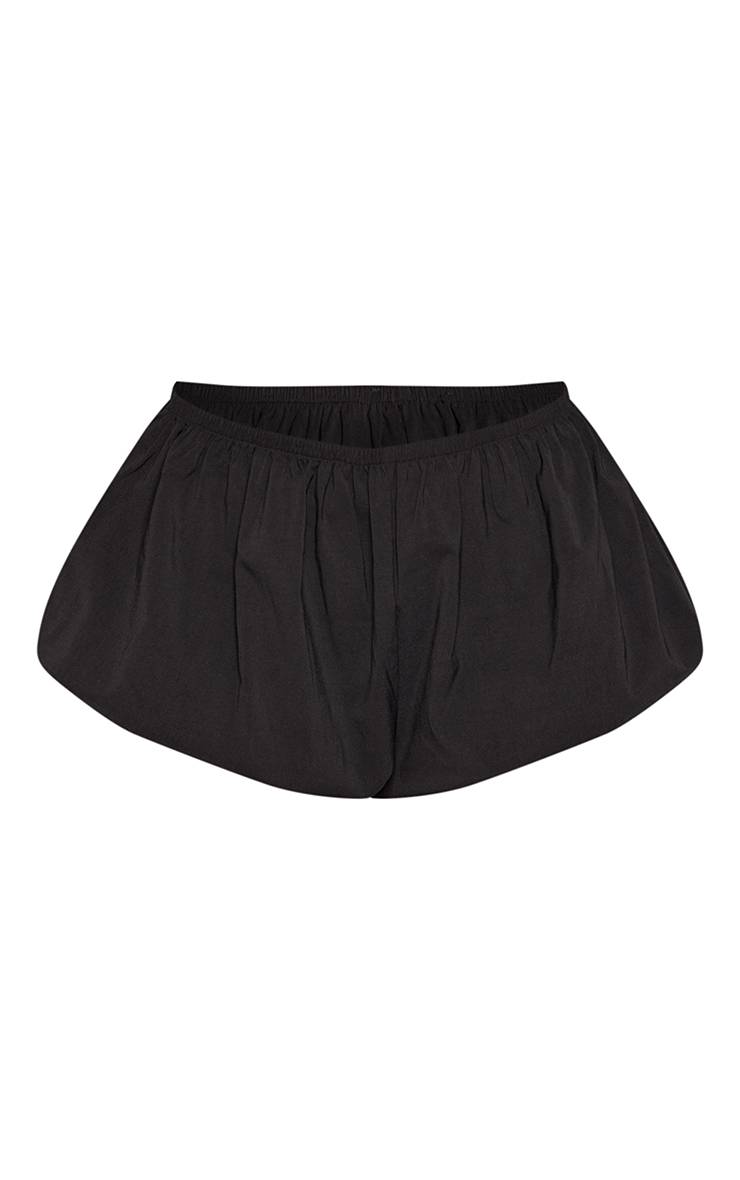 Noir Ensemble Coordonné Short Bouffant Tissé