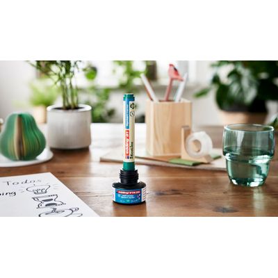 Edding EcoLine 31 - Pack de 4 marqueurs permanents - noir, rouge, bleu, vert