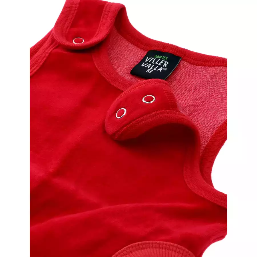 Villervalla Strampler Velours VELOUR ROSEHIP