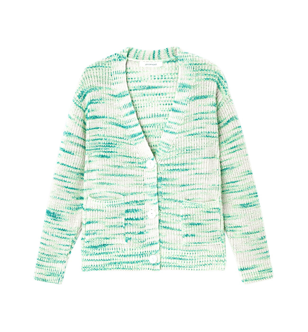 Gilet boutonné Femme - Imprimé vert