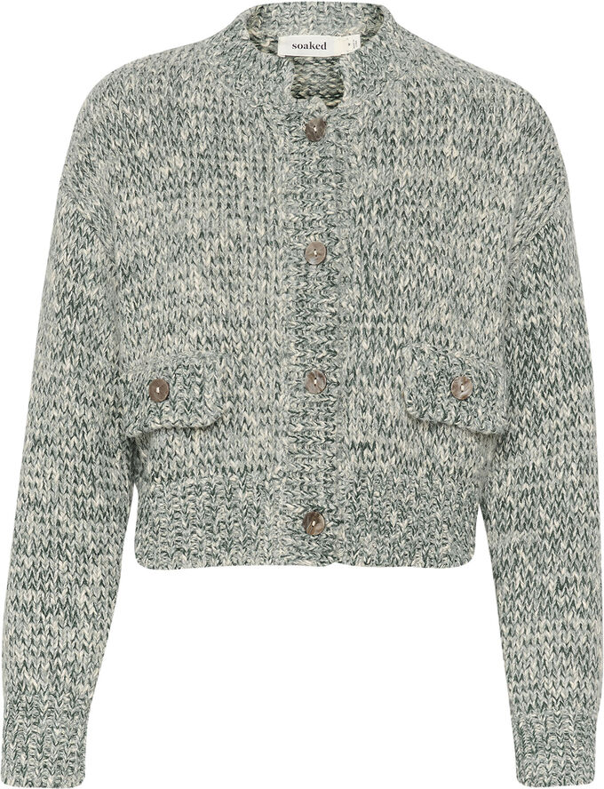 Soaked in Luxury SLKamelia Cardigan Rain forest melange