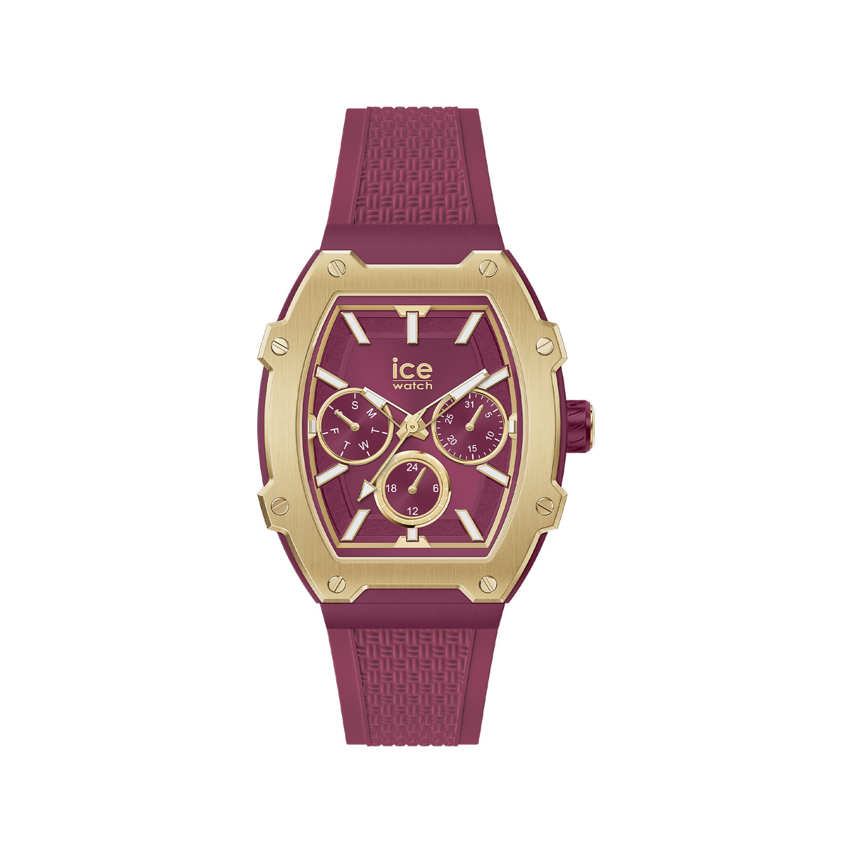 Montre ICE WATCH Ice boliday femme bracelet silicone rouge