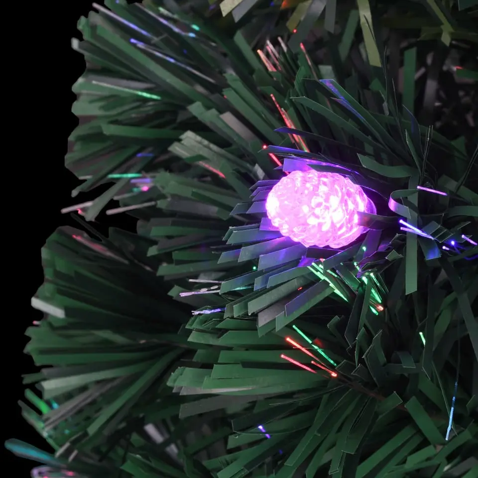 vidaXL Kunstkerstboom met standaard/LED 120 cm glasvezel