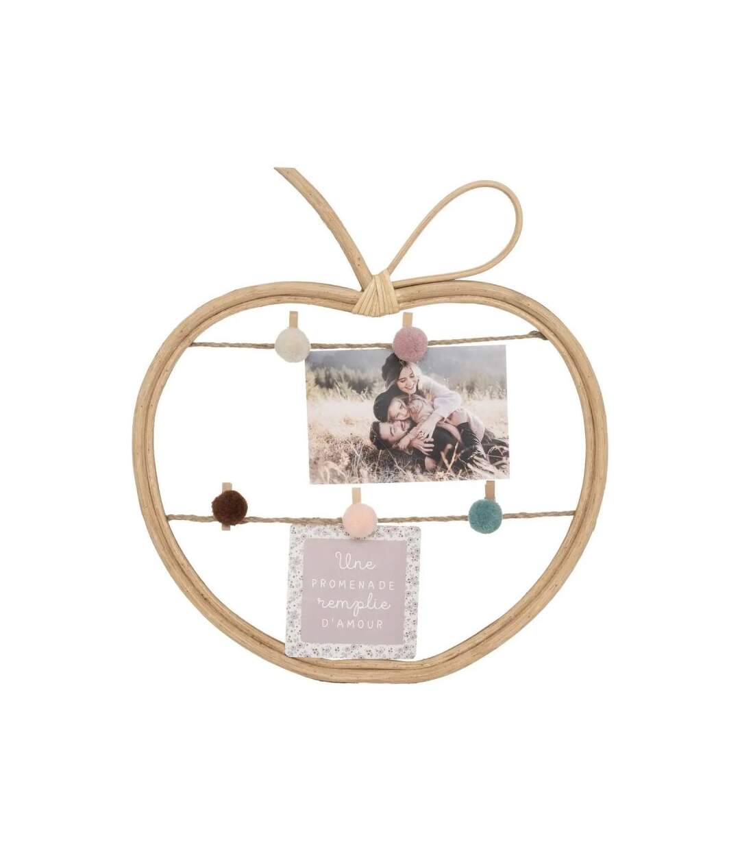 Porte-Photo en Rotin Campagne 35cm Beige