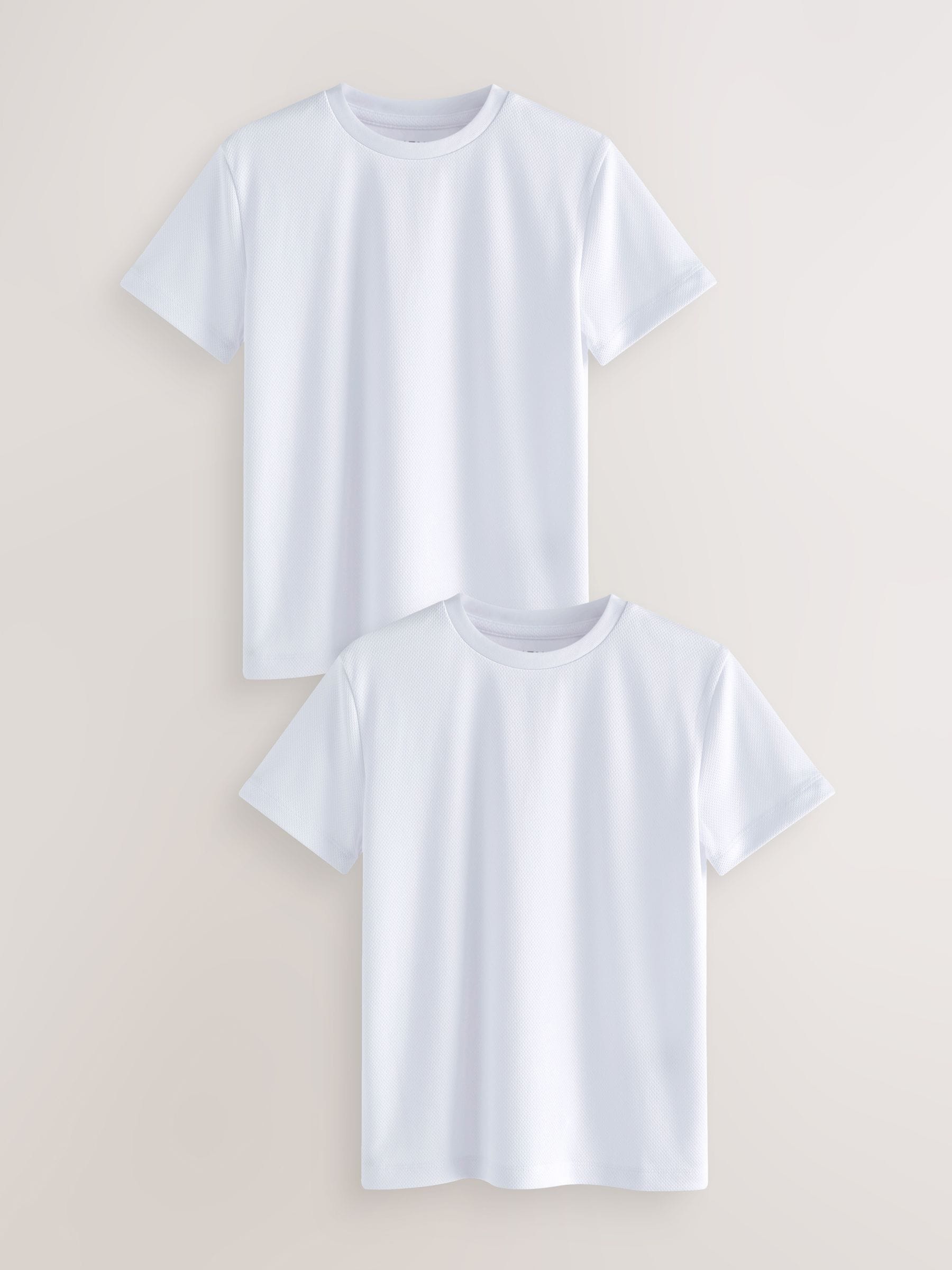 Wit - Sportshirt (3-16 jr)