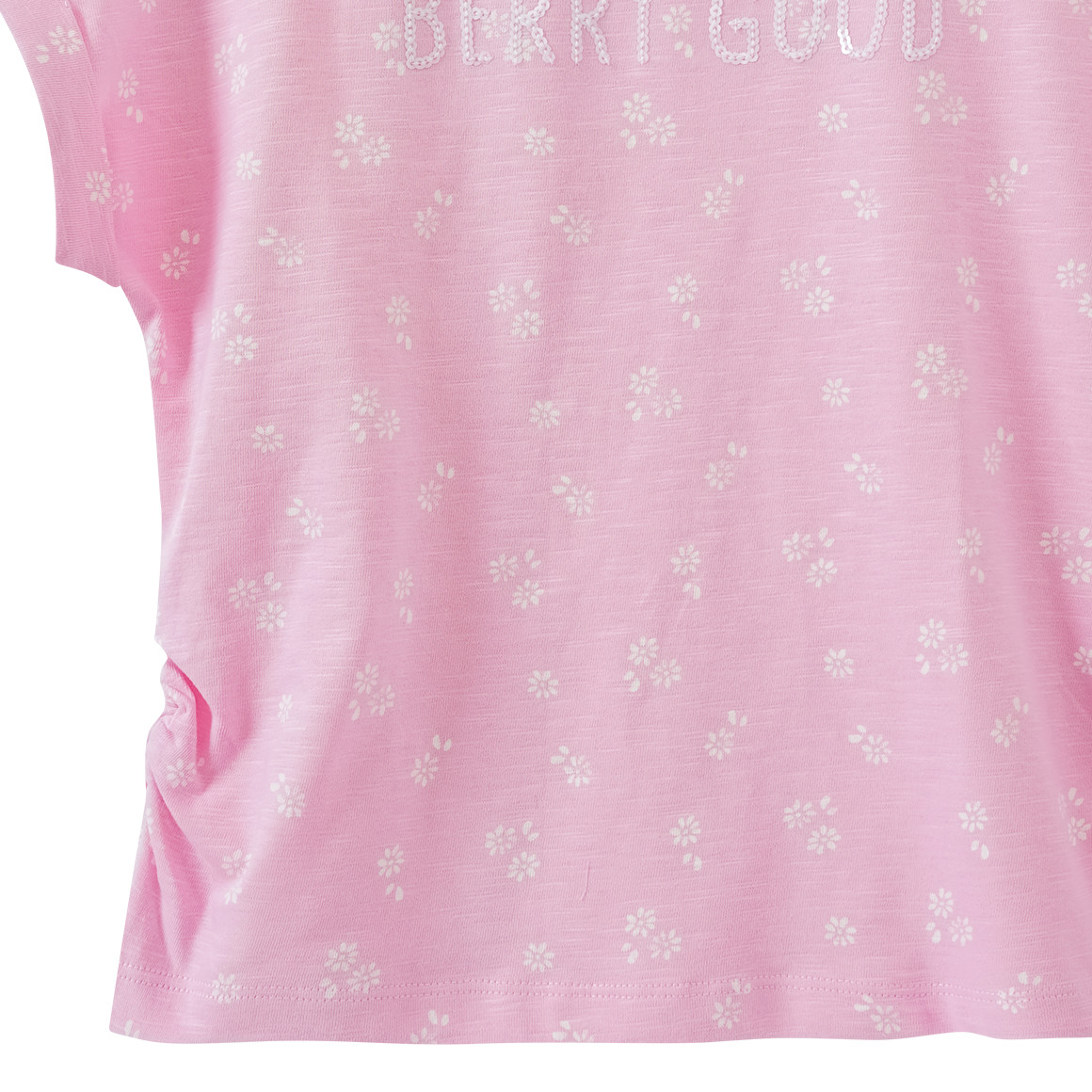 Yigga Mädchen T-Shirt mit Blumen-Allover rosa