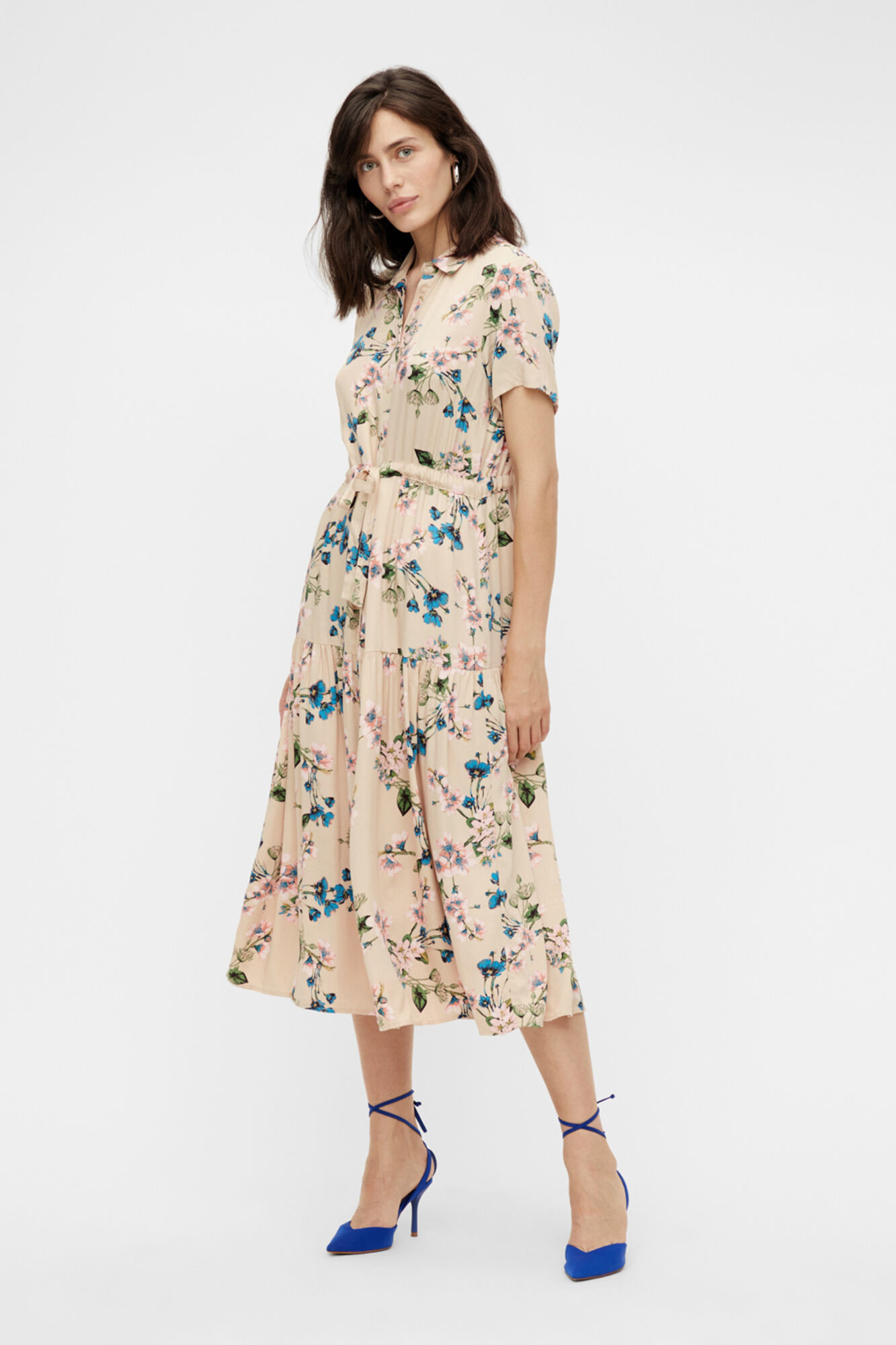 Vestido midi - Cinza