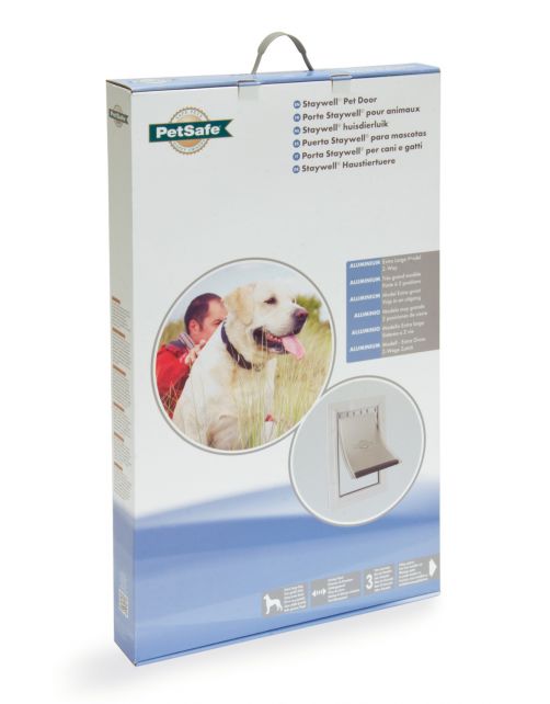 Petsafe Dierenluik 660 Aluminium Xl - Hondenluik - 70x42x6.4 cm Wit Transparant