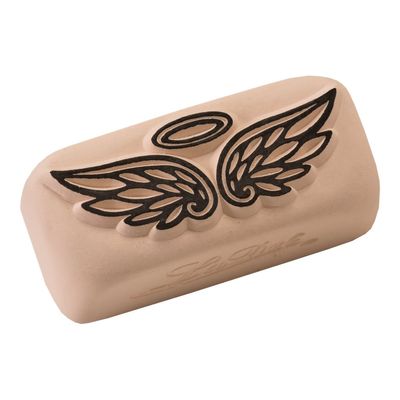 LaDot - Pierre pour tatouage éphémère - en céramique - taille M (2 x 4 cm) - ailes d'ange