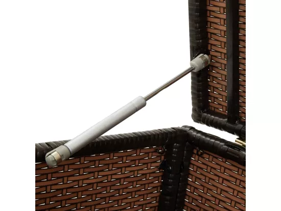 Prolenta Premium - Boîte de rangement de jardin résine tressée 100x50x50 cm marron