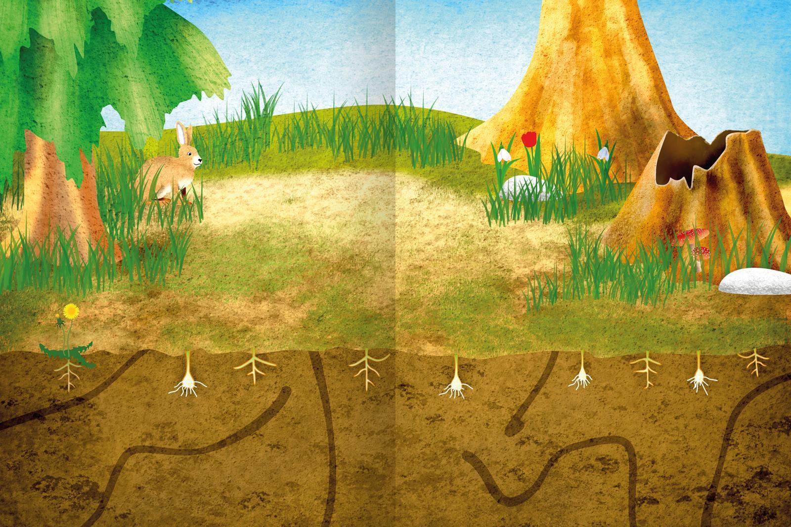 Erstes Stickern - Im Frühling