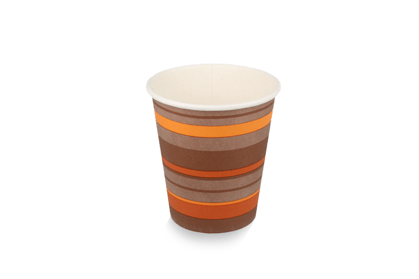 Kartonnen koffiebeker 300cc 10oz Ø90mm gestreept