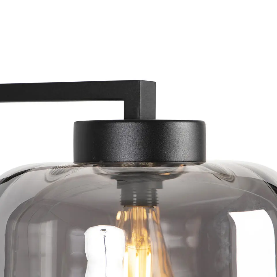 Qazqa vloerlampen qara zwart e27