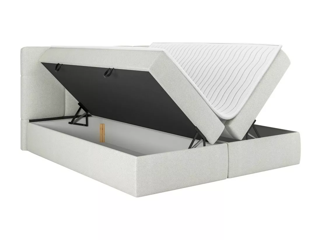 Lit continental ComfiDream 187, Double, Continental, Brun clair, 180x200, Tapisserie,