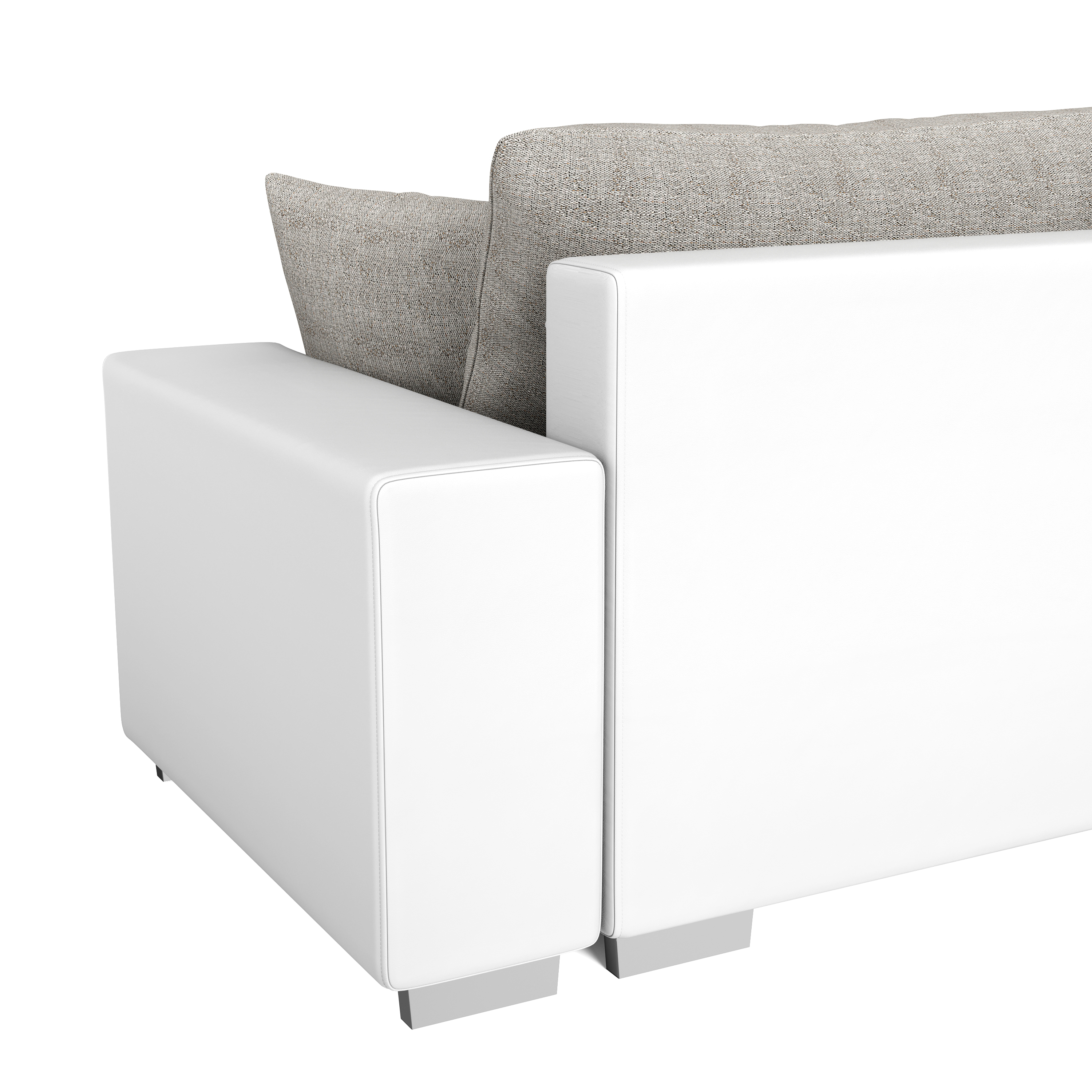 Sofa mit Schlaffunktion EROS U-Form grau/weiss