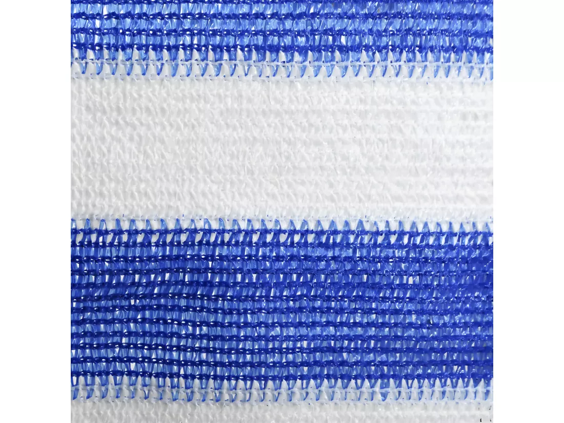 Écran de balcon Bleu et blanc 120x500 cm PEHD