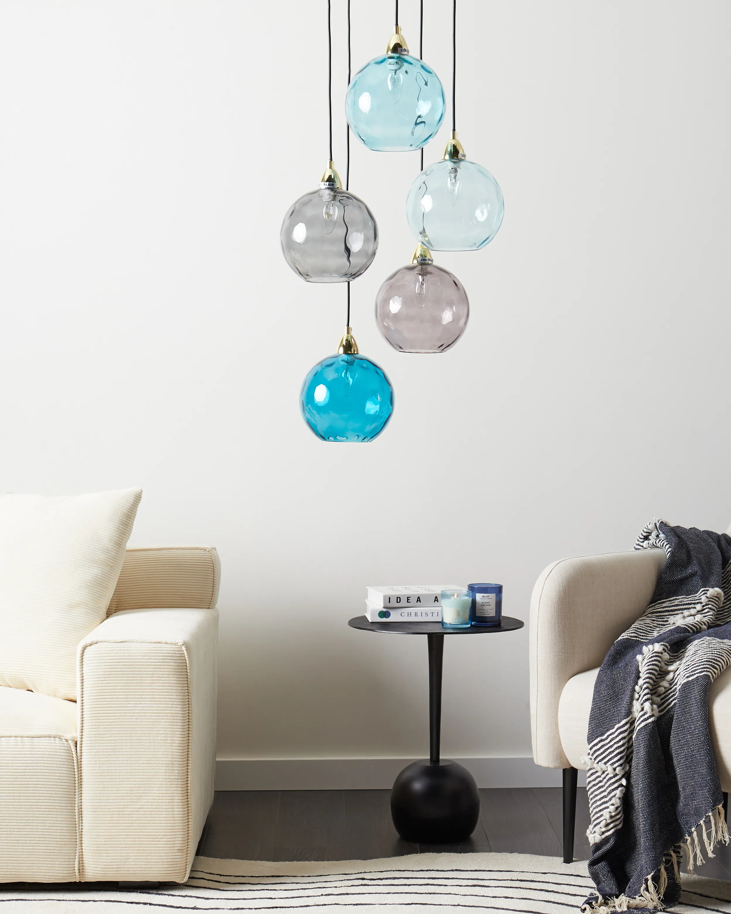 Hanglamp PABELLON Glas Blauw