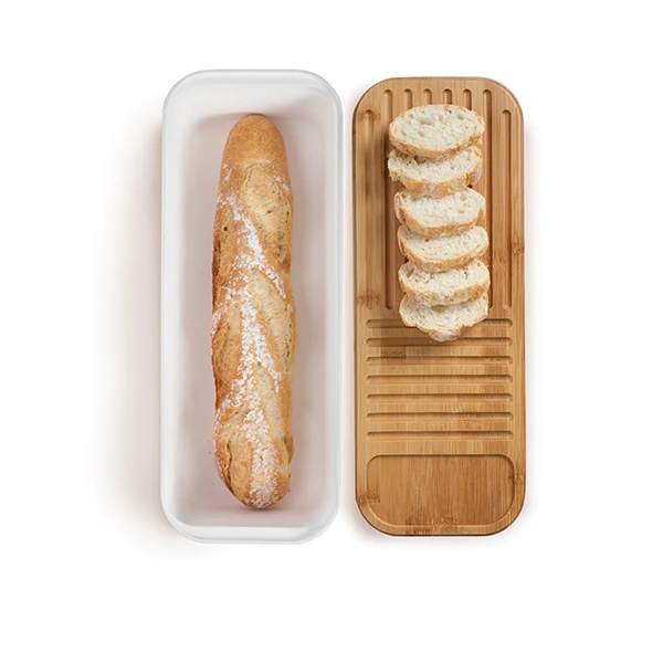 Boîte à pain couvercle bambou 39,5 x 15 cm Ibili