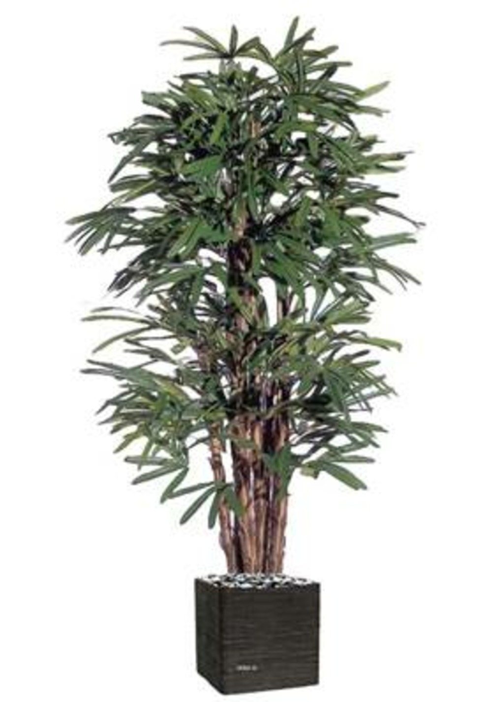 Palmier raphis artificiel tres dense en pot h 210 cm vert - choisissez votre hau