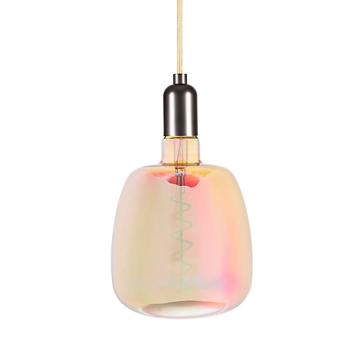 Ampoule LED à filament spirale E27 40lm 4W blanc chaud ⌀14cm rose