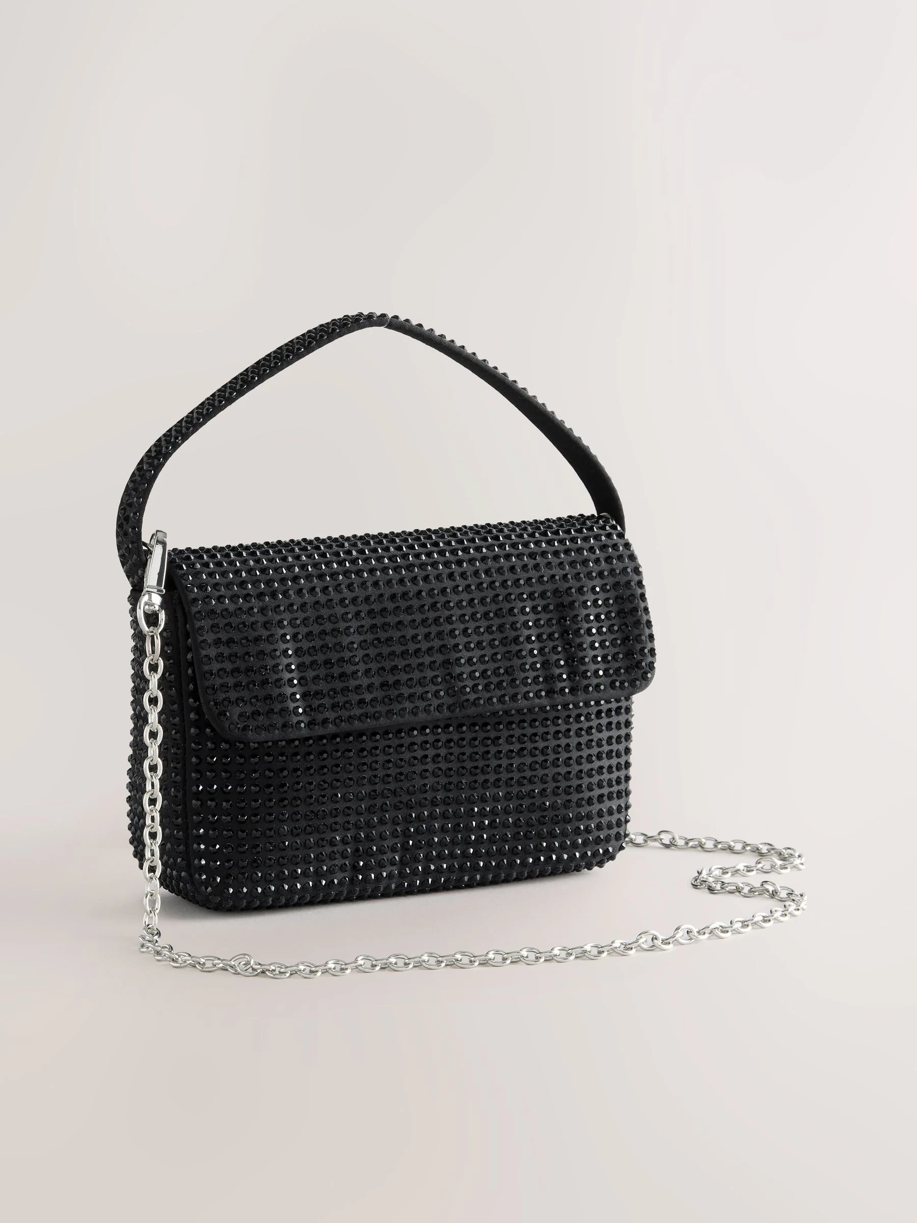 Zwart - Mini Sparkle Embellished Bag
