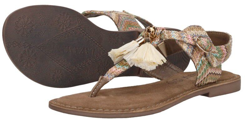 Lazamani Sandalen Plat beige