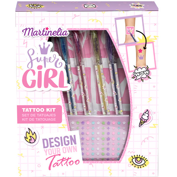 Kit de tatouage -   Super Girl - Enfant