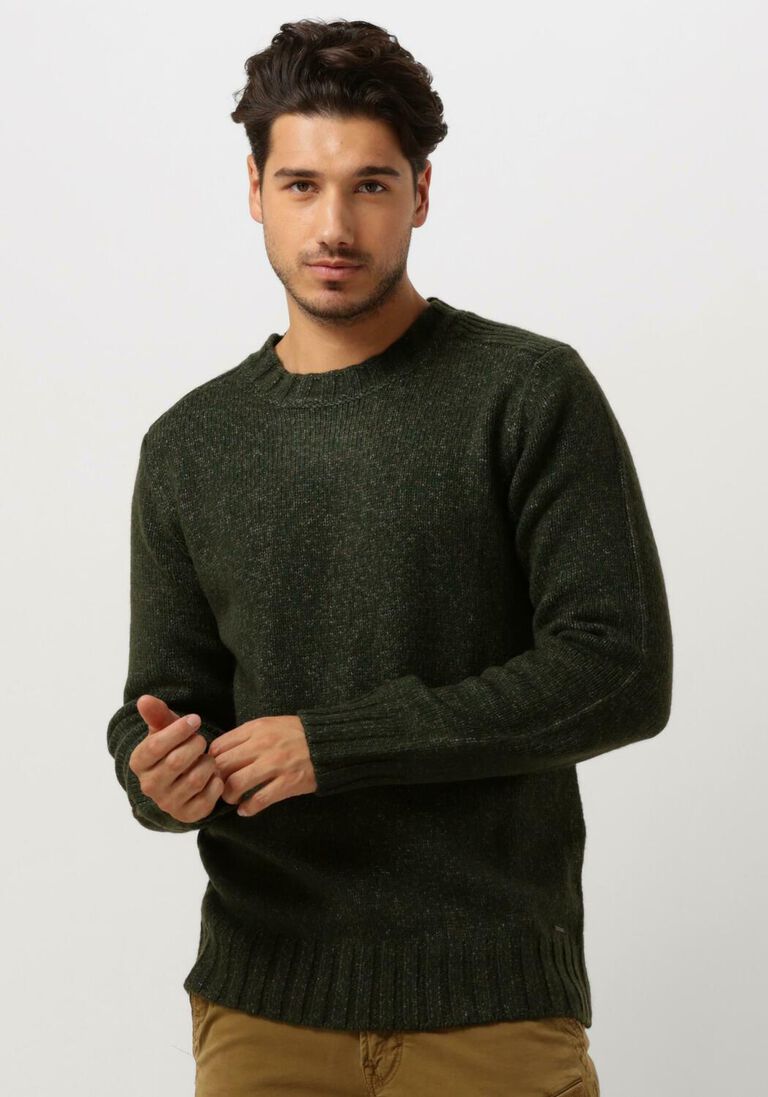 DSTREZZED donkergroene dstrezzed trui per crew neck