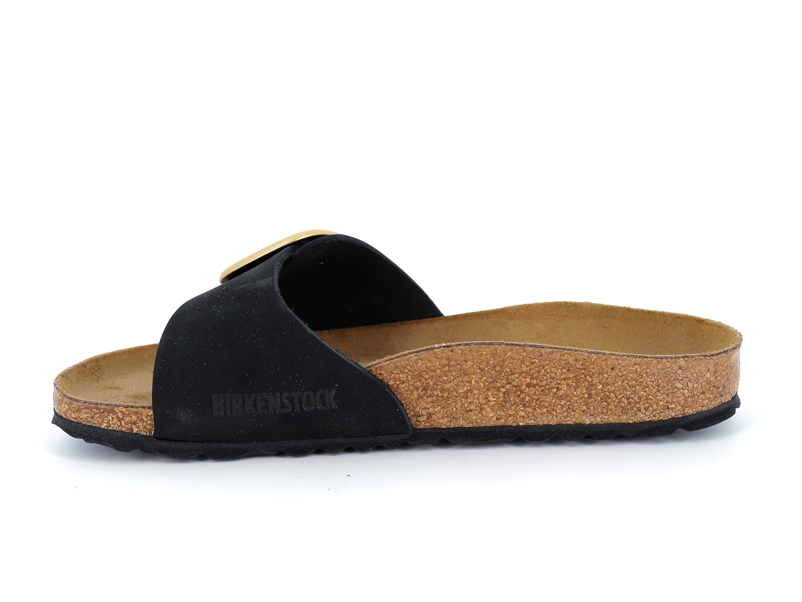 Birkenstock-02730 - Madrid Big Buckle Nubuck Velours Noir