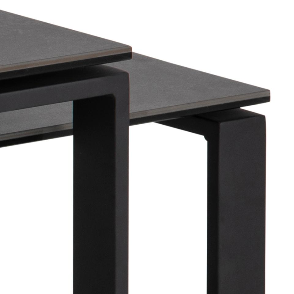 Muker Salontafel Set - 115 x 55 cm - Zwart