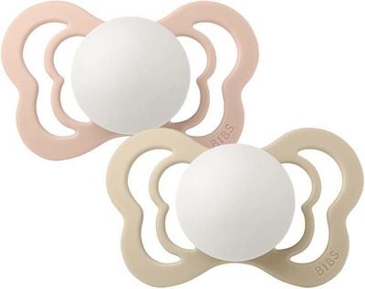 BIBS Couture Smokk 2-pack Lateks Str 1, Blush Glow/Vanilla Glow