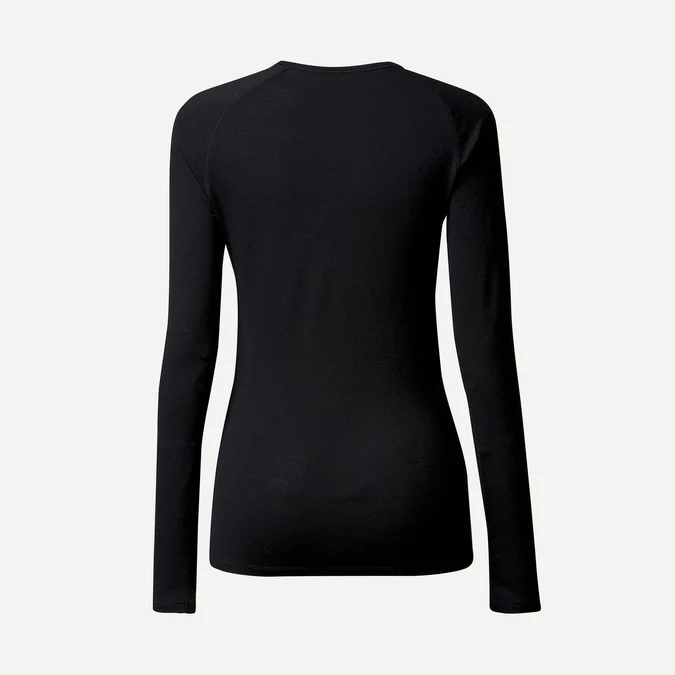 Decathlon Forclaz - Camisa feminina de manga comprida Forclaz MT500 em 100% lã merino