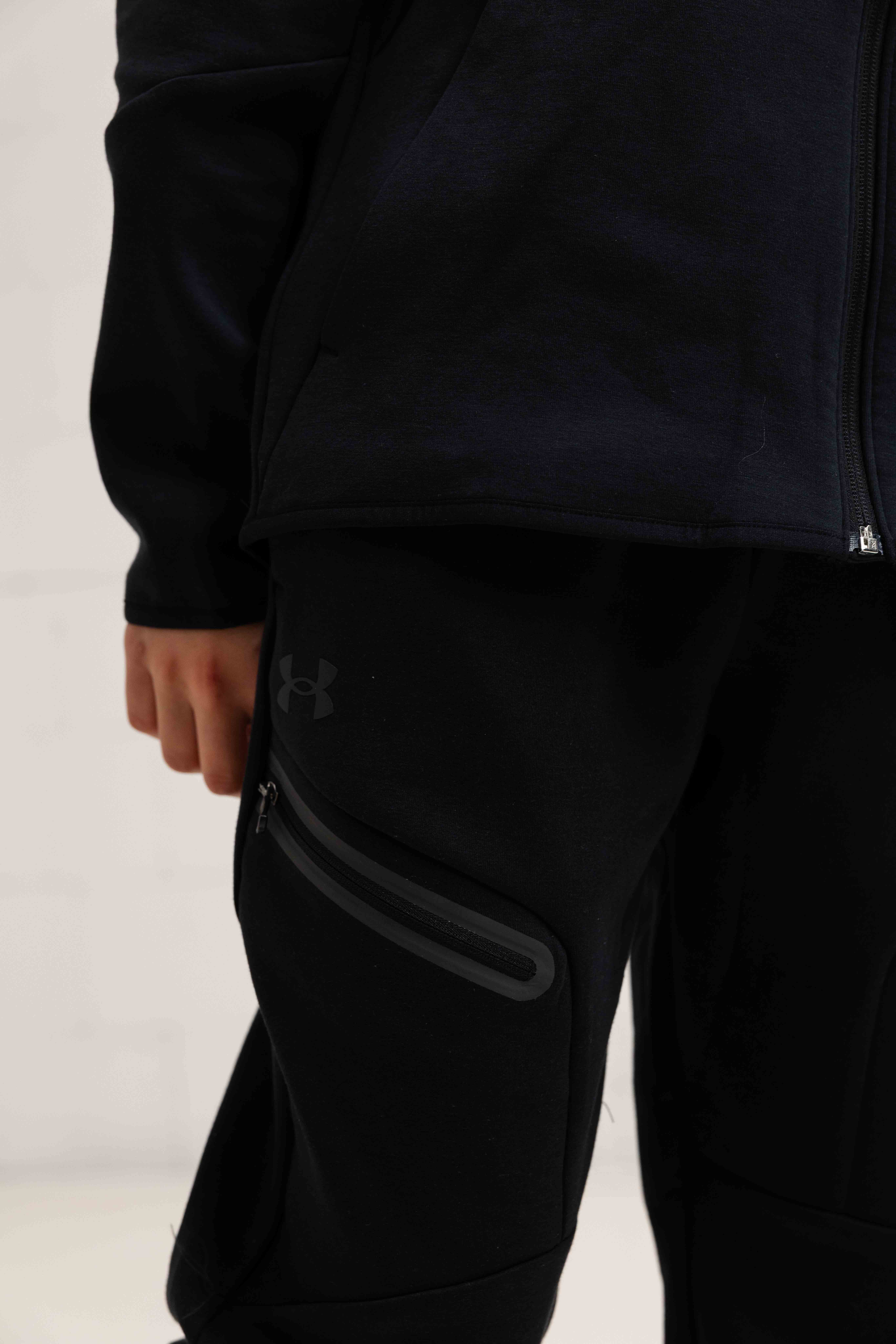 Under Armour Unstoppable Fleece Trainingspak Kids Zwart